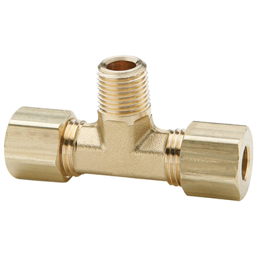 Brass 3/16 in Compression Male Branch Tee